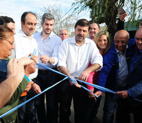 Peña en plena inauguración con los candidatos del PRO. (Fuente: Eduardo Seval  ) (Fuente: Eduardo Seval  ) (Fuente: Eduardo Seval  )