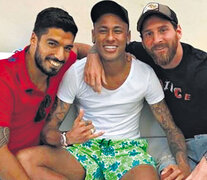 Suárez, Neymar y Messi ayer se juntaron fuera de la cancha.