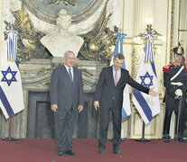 El primer ministro israelí Benjamín Netanyahu junto al presidente Mauricio Macri. (Fuente: DyN) (Fuente: DyN) (Fuente: DyN)
