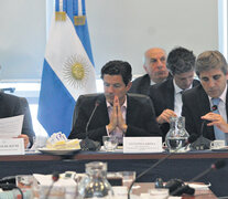 Nicolás Dujovne, ministro de Hacienda; Luciano Laspina, diputado, y Luis Caputo, de Finanzas, en la presentación del Presupuesto. (Fuente: Bernardino Avila) (Fuente: Bernardino Avila) (Fuente: Bernardino Avila)