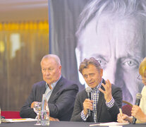 Robert Wilson y Mijail Baryshnikov, ayer en conferencia de prensa. (Fuente: Adrián Pérez) (Fuente: Adrián Pérez) (Fuente: Adrián Pérez)