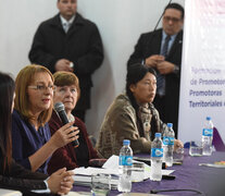 Mariela Labozzetta y Gils Carbó presentaron la red con Susana Chiarotti y Griselda Coria. (Fuente: Sebastián Granata) (Fuente: Sebastián Granata) (Fuente: Sebastián Granata)