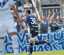 Nicolás Dibble festeja la apertura del marcador. (Fuente: Fotobaires) (Fuente: Fotobaires) (Fuente: Fotobaires)