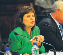 La ministra Patricia Bullrich en el Senado donde encabezó la defensa de Gendarmería Nacional. (Fuente: Rafael Yohai) (Fuente: Rafael Yohai) (Fuente: Rafael Yohai)