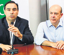 El gobernador electo Gustavo Valdés en conferencia de prensa junto al vice Gustavo Canteros. (Fuente: Télam) (Fuente: Télam) (Fuente: Télam)