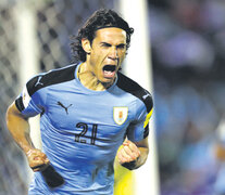 Cavani festeja el segundo gol de Uruguay. (Fuente: EFE) (Fuente: EFE) (Fuente: EFE)