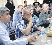 Pablo Moyano, Sergio Palazzo y Hugo Yasky participaron ayer del encuentro en la Federación Gráfica.