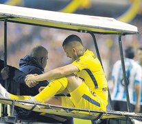 Benedetto pegó un grito fuerte cuando se lesionó.