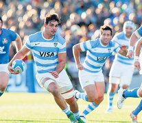 Los Pumas marcaron tres tries, el primero logrado por el debutante Sebastián Cancelliere.