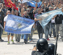 Los ex combatientes también se manifestaron contra la reforma. (Fuente: Bernardino Avila) (Fuente: Bernardino Avila) (Fuente: Bernardino Avila)