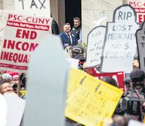 Protestas en contra de la reforma fiscal en el distrito financiero de Nueva York. (Fuente: AFP) (Fuente: AFP) (Fuente: AFP)