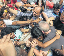 Cientos de seguidores se congregaron para ver a Lula.