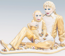 Michael Jackson y Bubbles es una escultura de porcelana del artista estadounidense Jeff Koons. Fue creada en 1988 en el marco de su serie Banality.