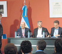 Luis Caputo, Federico Sturzenegger, Marcos Peña y Nicolás Dujovne. (Fuente: Télam) (Fuente: Télam) (Fuente: Télam)