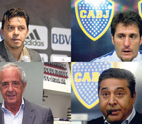 Las voces de una semana caliente en el fútbol: Gallardo, Guillermo, D’Onofrio y Angelici. (Fuente: DyN) (Fuente: DyN) (Fuente: DyN)