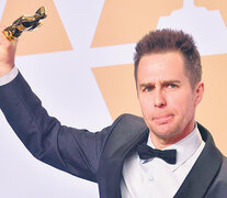 Sam Rockwell festeja su Oscar al mejor actor de reparto. (Fuente: AFP) (Fuente: AFP) (Fuente: AFP)