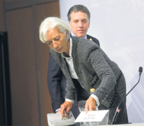 Christine Lagarde, directora gerente del FMI, y el ministro de Hacienda y Finanzas, Nicolás Dujovne.