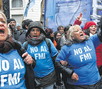 Movimientos sociales, gremios y dirigentes de la oposición expresaron su repudio al FMI. (Fuente: Leandro Teysseire) (Fuente: Leandro Teysseire) (Fuente: Leandro Teysseire)