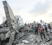 Un edificio destruido ayer por el bombardeo israelí en Ciudad de Gaza. (Fuente: AFP) (Fuente: AFP) (Fuente: AFP)