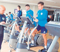 El plantel conducido por Biaggio trabaja en el gimnasio en el día previo al choque ante Temuco.