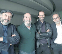 El director Paco de La Zaranda, el dramaturgo Eugenio Calonge y los actores Enrique Bustos y Gaspar Campuzano.