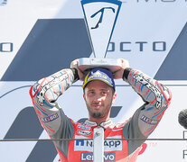 Dovizioso, ayer en San Marino. Marc Márquez fue segundo.