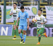 Defensa y Belgrano no se sacaron ventajas en la cancha del Halcón. (Fuente: Twitter TyC Sports) (Fuente: Twitter TyC Sports) (Fuente: Twitter TyC Sports)