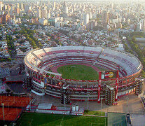 El estadio Monumental. D&amp;#39;Onofrio habló de mudarlo a unos 600 metros hacia el Río de la Plata.