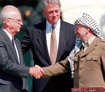 El histórico encuentro de Rabin, Clinton y Arafat. (Fuente: AFP) (Fuente: AFP) (Fuente: AFP)