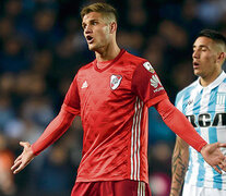 Bruno Zuculini, en Avellaneda, durante el partido de ida de los octavos de final.