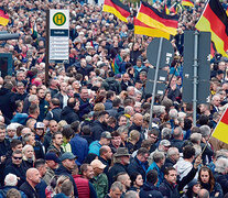 Movilización xenófoba en Chemnitz de Pegida y Alternativa para Alemania.