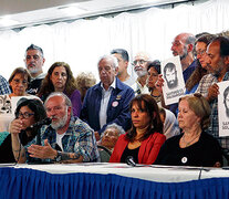 La familia Maldonado dio una conferencia de prensa en el Bauen.