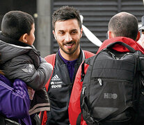 Scocco hizo un entrenamiento normal después de varias semanas.