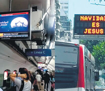 La cartelería digital para información vial y las pantallas del subte que se destinan a información oficial mostraron el mensaje pedido por Aciera.