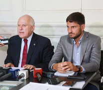 Lifschitz junto al ministro Pullaro. (Fuente: Prensa Ministerio de Seguridad) (Fuente: Prensa Ministerio de Seguridad) (Fuente: Prensa Ministerio de Seguridad)