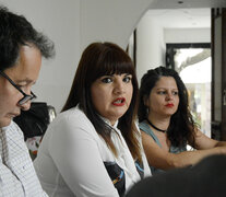 Orellana (en el centro) vino a Rosario para participar de la presentación del proyecto de Del Frade.
