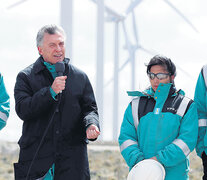 El presidente Mauricio Macri durante la inauguración de uno de los parques eólicos de su familia. (Fuente: N.A.) (Fuente: N.A.) (Fuente: N.A.)