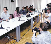 El Consejo Ciudadano Estatal de Podemos, reunido ayer de urgencia en Madrid. (Fuente: EFE) (Fuente: EFE) (Fuente: EFE)