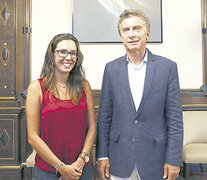 El presidente Mauricio Macri se apuró a recibir a Trotta Gamus. (Fuente: NA) (Fuente: NA) (Fuente: NA)