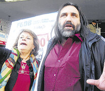 Roberto Baradel y Mirta Petrocini, del Frente de Unidad Docente Bonaerense.