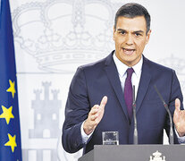 Sánchez defendió su gestión ayer en el Palacio de la Moncloa al anunciar las elecciones. (Fuente: AFP) (Fuente: AFP) (Fuente: AFP)
