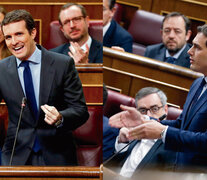 Dos caras de la derecha española: el líder del PP, Pablo Casado, y el de Ciudadanos, Albert Rivera.