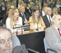 Juan José Galeano, Hugo Anzorreguy y Rubén Beraja, durante la lectura de la sentencia por el encubrimiento del atentado a la AMIA. (Fuente: NA) (Fuente: NA) (Fuente: NA)