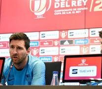 Messi habló en la previa a la final de la Copa del Rey de este sábado frente a Valencia. (Fuente: AFP) (Fuente: AFP) (Fuente: AFP)