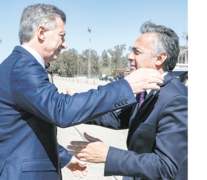 El presidente Macri y Cornejo, el titular de la UCR, quien exige sumar nuevos aliados (Fuente: NA) (Fuente: NA) (Fuente: NA)