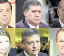 Los gobernadores Gerado Zamora, Sergio Casas, Juan Manzur, Rosana Bertone, Domingo Peppo y Gustavo Bordet.