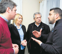 Martín Pérez, Rosana Bertone, Alberto Fernández y Walter Vuoto.