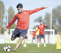 Pablo Pérez, una de las fijas en Independiente.