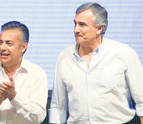 Cornejo y Morales después de la muy tensa reunión en Olivos. (Fuente: NA) (Fuente: NA) (Fuente: NA)