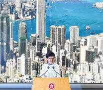 La ministra de Hong Kong, Carrie Lam, muy partidaria de Beijing. (Fuente: AFP) (Fuente: AFP) (Fuente: AFP)